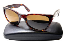 PERSOL 3058-S 24/57 Brown Tortoise Plastic Square Polarized Sunglasses Italy