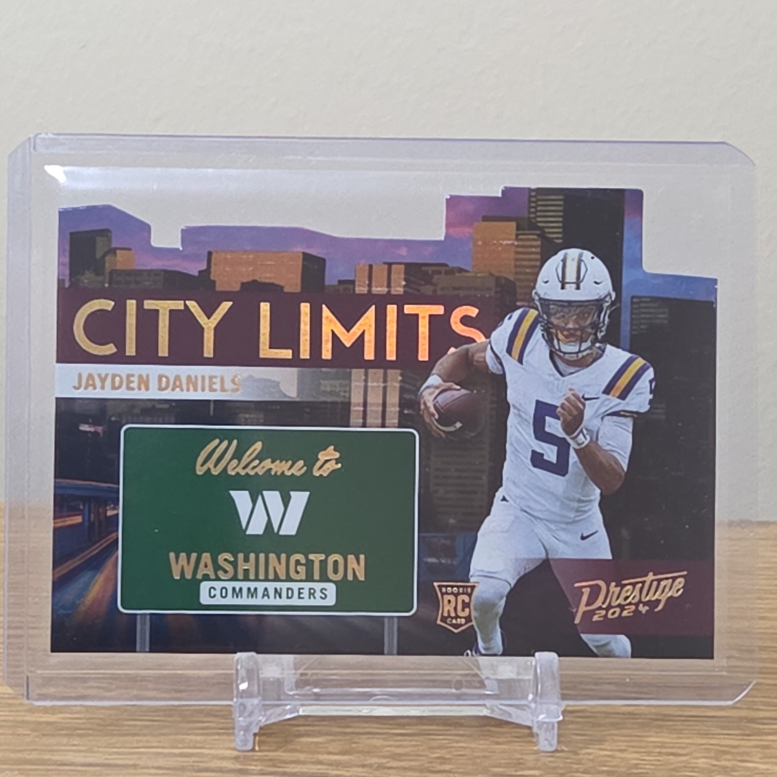 Jayden Daniels #4 - 2024 Panini Prestige - City Limits SSP Case Hit Rookie RC