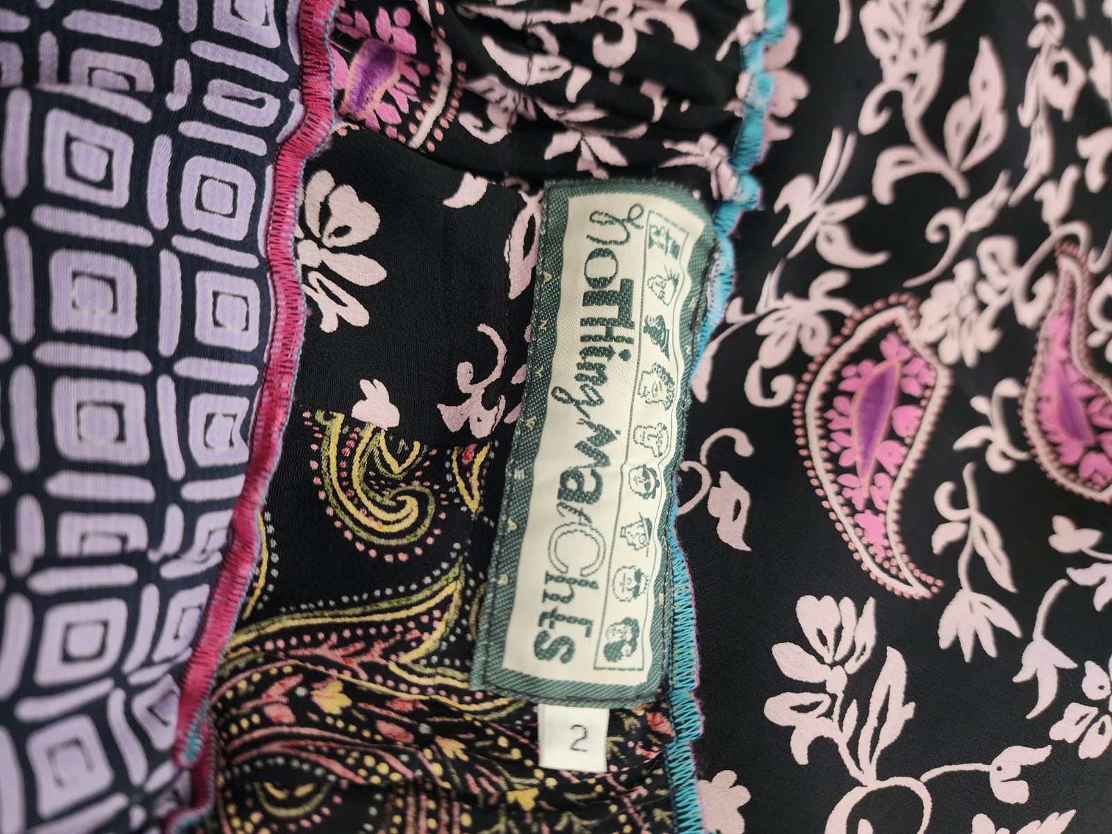 Nothing Matches Patchwork Artwear Jacket & Skirt … - image 5