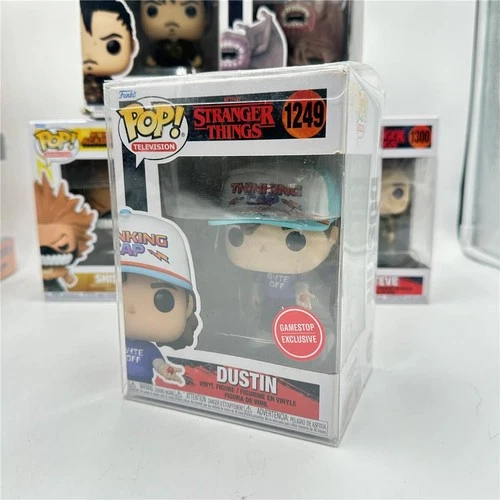Funko Pop! Vinyl: Stranger Things -Dustin -GameStop Exclusive #1249 w/ Protector