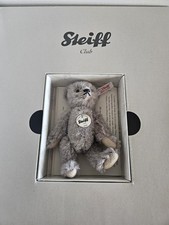 Mini étiquette ours en peluche gris 2010 Steiff Club dans l'oreille 