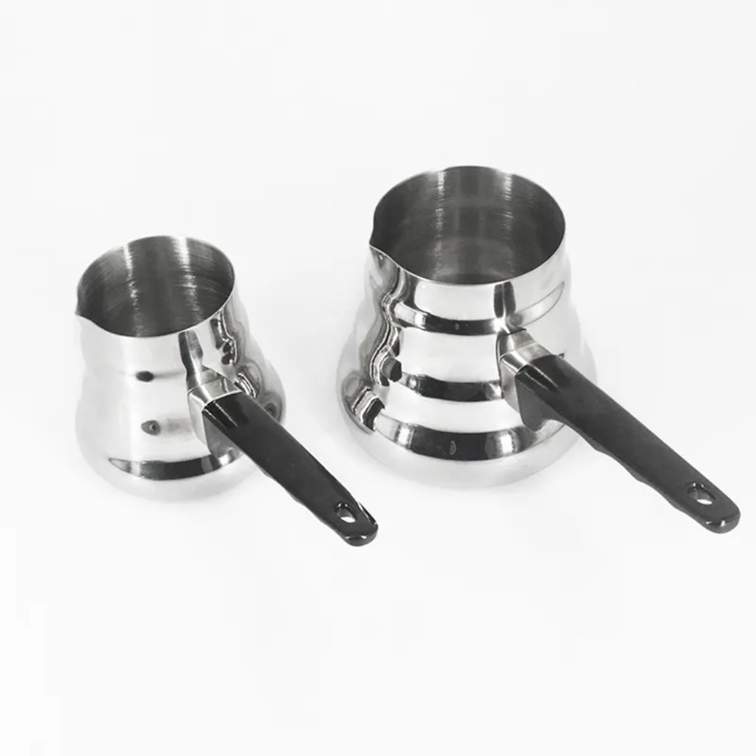 Turkish Coffee Pot Cezve Arabic Coffee Pot Milk Pot (12 and 24 Oz) Set Of 2