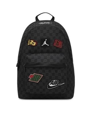 Jordan Air Monogram Backpack 20L New Black Bookbag School Bag MA9155-023 