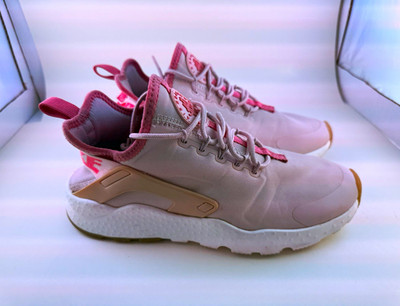 Nike Air Huarache Run Ultra Unisex Women s Sneakers Pink/Beige/White US 7