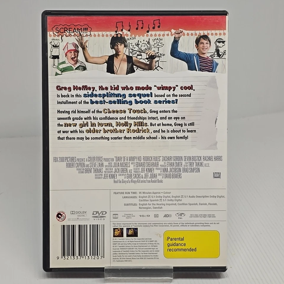 Diary of a Wimpy Kid 2 (DVD, 2011) Laine MacNeil Fran Kranz Rachael Harris Owen - Image 2 of 2