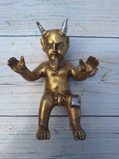 Satan Gold 5" X 4" Satan / Diablo / Angel Oro / Devil / Evil / Statue Figurine