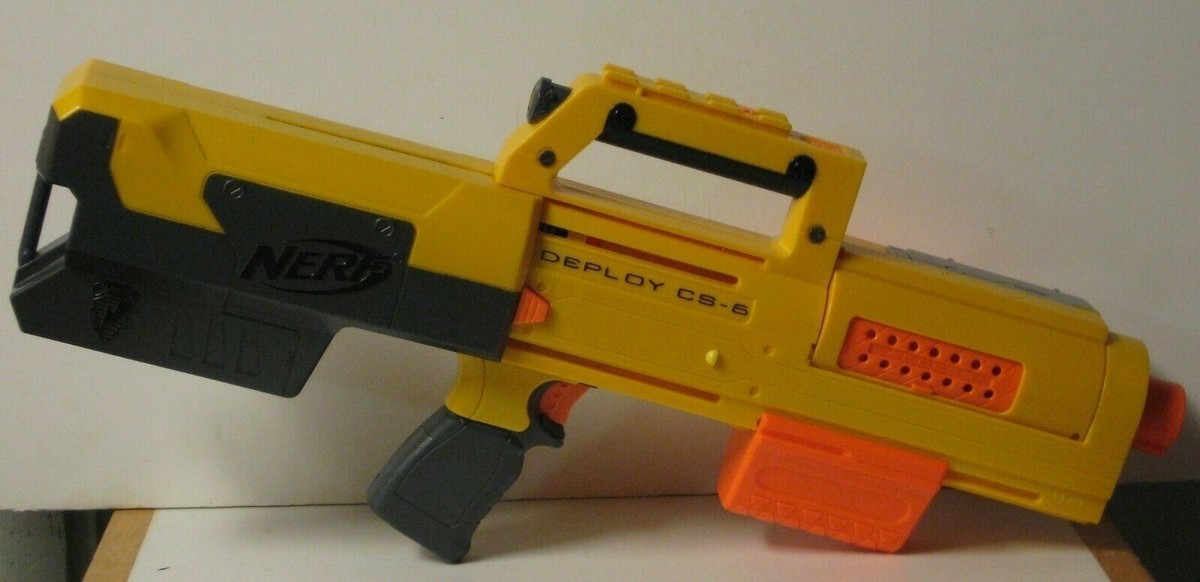 Nerf N-Strike Deploy Soft Dart Gun Blaster Yellow with Round