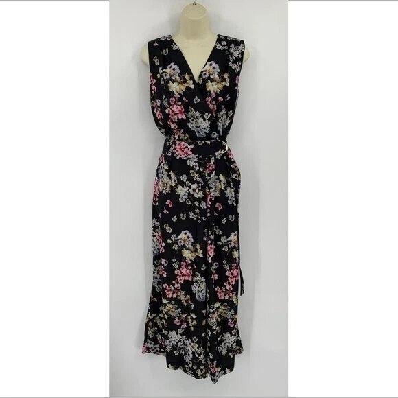 Ted Baker London жасмин v-образным вырезом комбинезон укороченный цветочный Islana широкие ноги новый 14 - Изображение 3 из 4