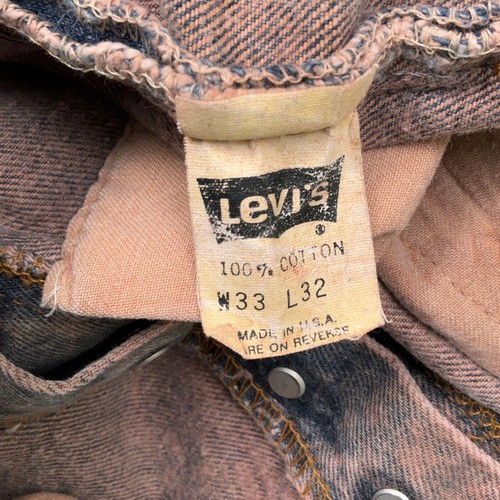 Levi's 501 Jeans Men 30W 32L Pink Black Bleach Splatter Button Fly Straight USA - Picture 4 of 14