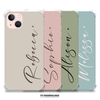 Personalisierte Handyhülle mit Namen Stoßfest Cover für iPhone