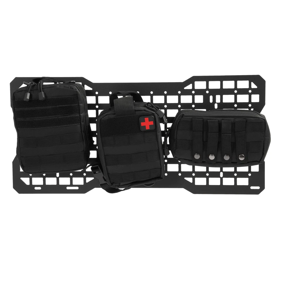 For Jeep Wrangler JK 07-22 Aluminium Tailgate Tactical Molle Panel W/Storage Bag Foto 4 de 4