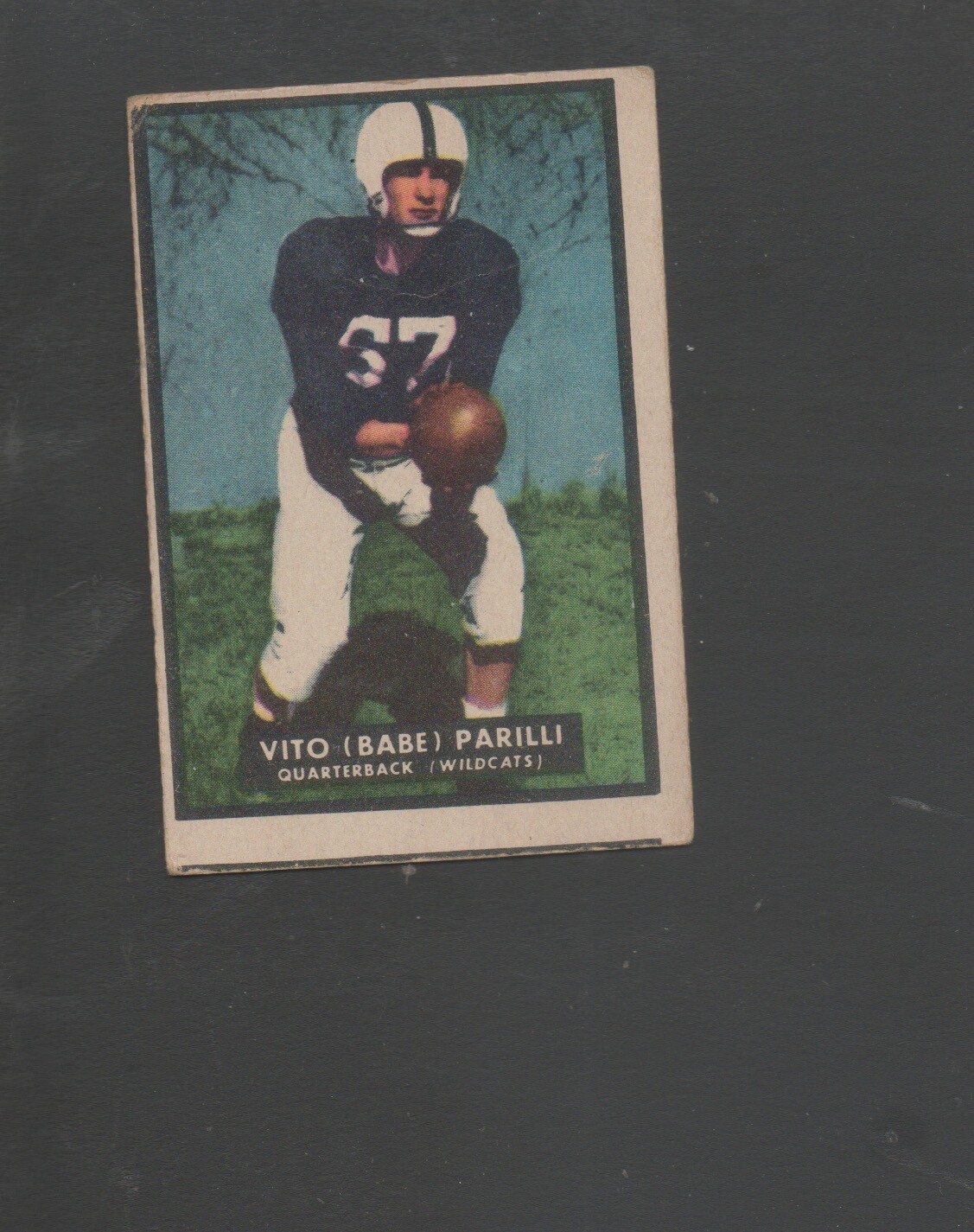 1951 Topps Football Card #4 Vito "Babe" Parilli-Kentucky Wildcats-Vg Rookie Card