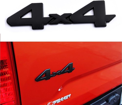 1Pack Metal Car 4x4 Emblem 3D Chrome Badge Decal Sticker New Matt Black  - Picture 1 of 6