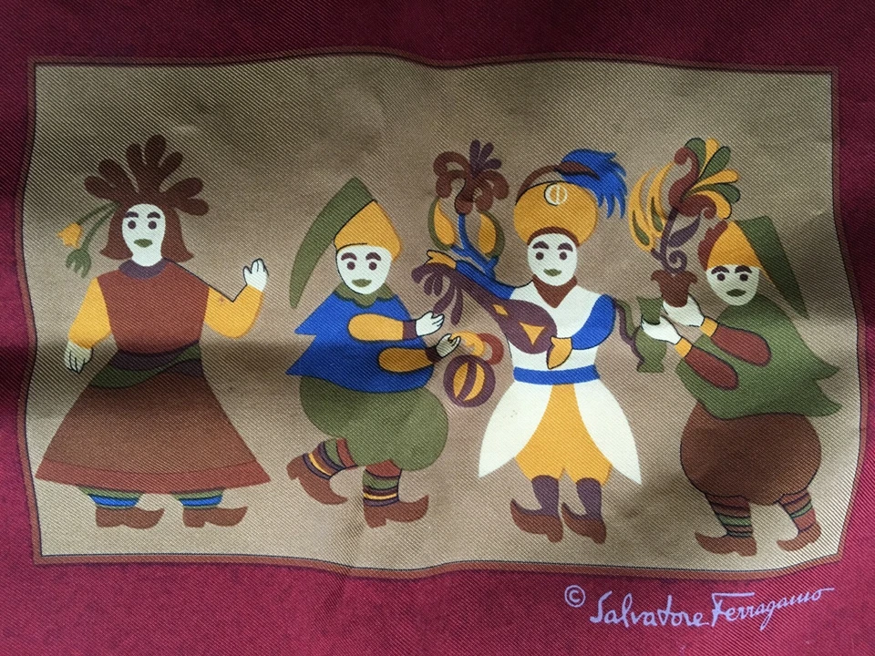 Pañuelo cuadrado de bolsillo Salvatore Ferragamo 16,5"x 17" rojo Foto 2 de 4