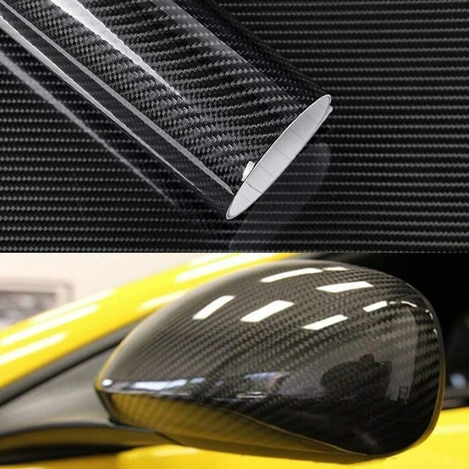 Auto Accessories 7D Glossy Carbon Fiber Vinyl Film Car Interior Wrap Stickers - Image 2 of 4