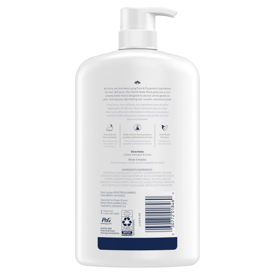 Ivory Mild and Gentle Body Wash 35 Oz (Select Scent) eBay