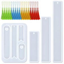 DIY Bookmark Resin Mold Rectangle Silicone Mold with Tassels