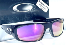 NEW OAKLEY CRANKSHAFT Shiny Black w POLARIZED Galaxy Violet Sunglass 9239