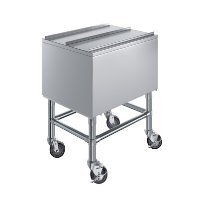 AmGood 18 in. x 24 in. Mobile Ice Bin with Sliding Lid