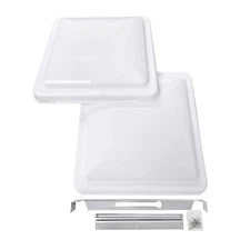 14" Universal RV Trailer Camper Motorhome Roof Vent Cover - Vent Lid White 2 ...