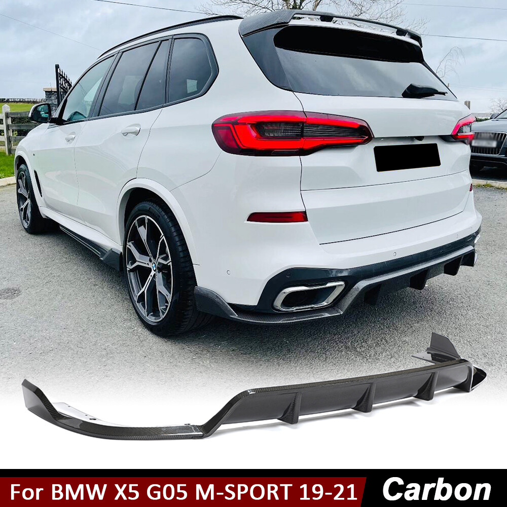 For BMW X5 G05 M-SPORT 2019-2021 Real Carbon Rear Bumper Diffuser Lip Spoiler