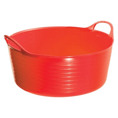 ROT 15lt Wanne Trug Flexible Aufbewahrung Trage Futter/Wasser Eimer Ideal im Garten