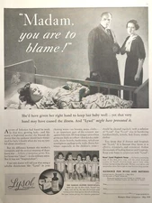 Lysol Disinfectant Sick Child Mom's Fault Dionne Quints Vintage Print Ad 1936