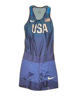 nike pro elite speed suit 2018 us Mサイズ Nike Men's Elite Pro Elite 2018 Gold Medalist Speedsuit Size