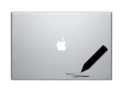 Art Icon #6 - Pencil Line Curve Mark Display Decoration 13'' Macbook