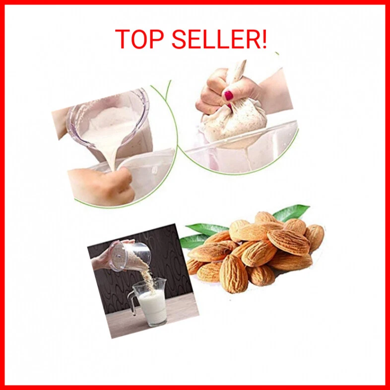 2 Pcs Pro Quality Nut Milk Bag Big 12