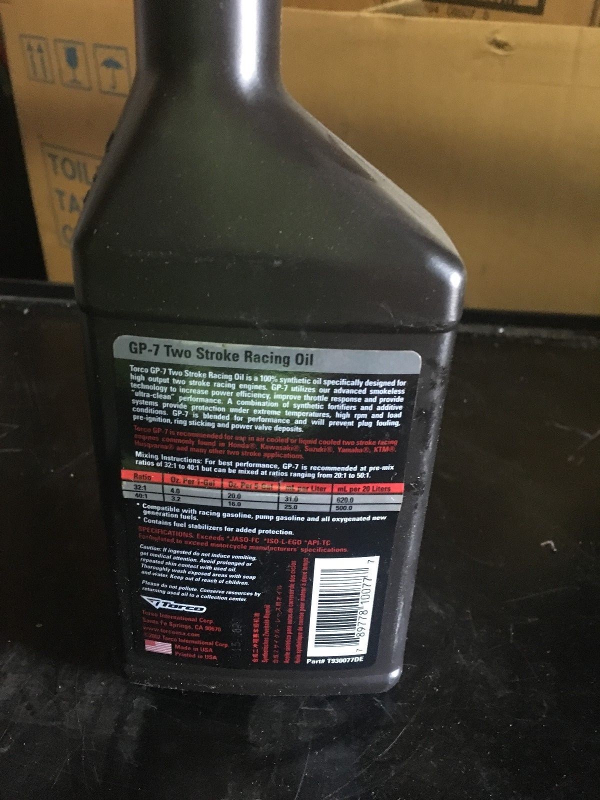 Torco GP-7 Two Stroke Racing Oil 500ml