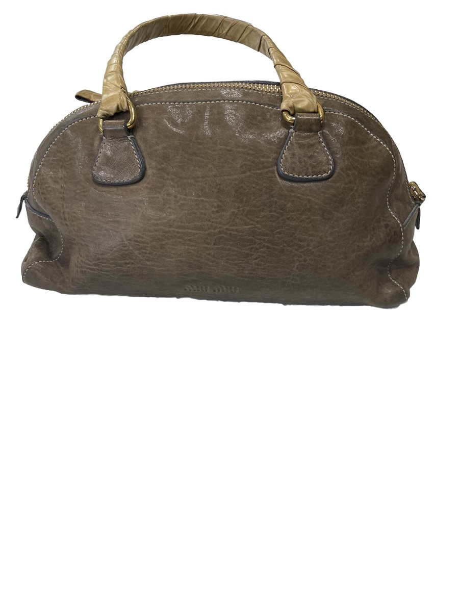 バッグ MIU MIU Crocodile Leather Hand bag Miu Miu Lamb Skin & Crocodile Wrapped Handle Handbag | eBay