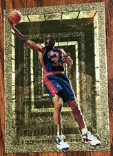 1994-95 TOPPS EMBOSSED GOLDEN IDOL GRANT HILL RC ROOKIE CARD # 103-SEP773. rookie card picture