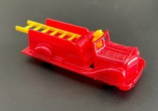 Vintage Renwal Plastic Fire Engine - Red/Yellow/Black - #105 - Made In USA