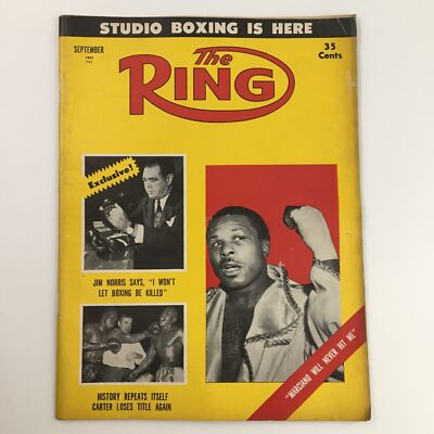 The Ring Boxing Magazine September 1955 Jim Norris & Rubin Carter