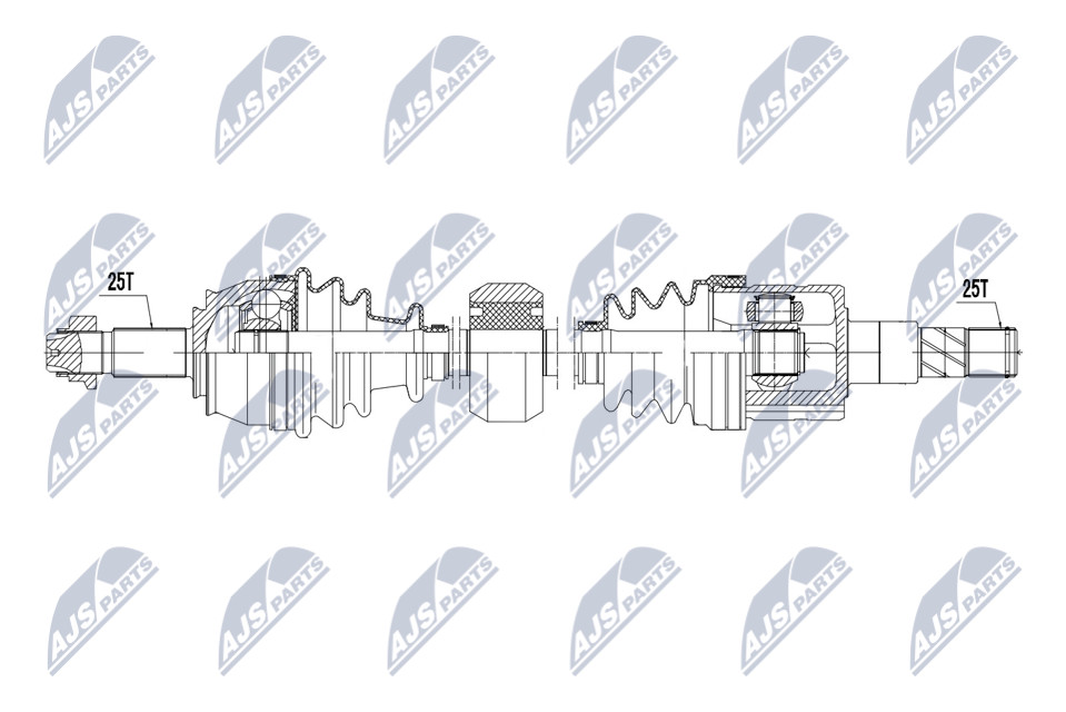 NPW-PL-131 NTY Drive Shaft for OPEL