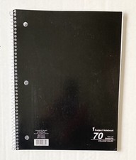 Office Max 1 Subject Notebook, College Ruled, 8" x 10-1/2", 70 pg