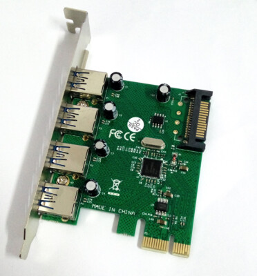 USB 3.0 2.0 PCI-E PCIE 4 PORTS Express Expansion Card Adapter NEC720201