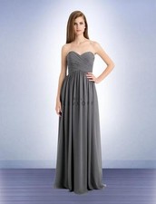 Bill Levkoff Bridesmaid Dress 740 Prom Wedding Chiffon Long Gown Strapless NEW