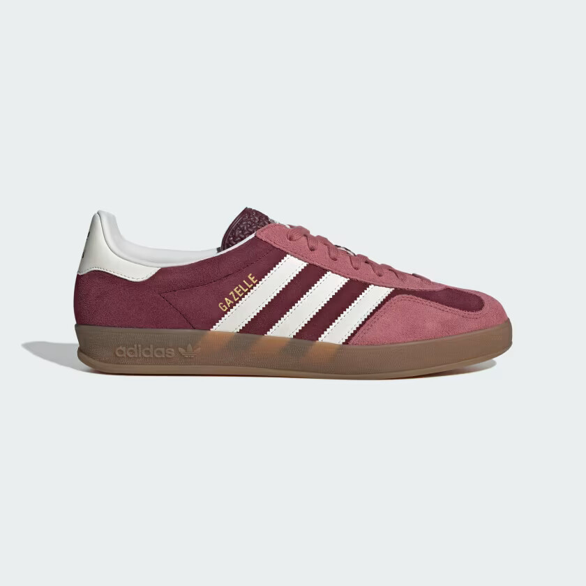 домашняя обувь adidas Gazelle IF9647 Темно-бордовая / Облачно-белая / Нежно-малиновая