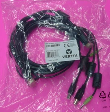 NEW Avocent Vertiv USB Keyboard Mouse DVI-D & Audio 6Ft. KVM Cable SC845 CBL0146