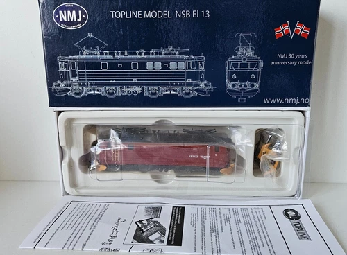 NMJ  NSB E-Lok EL 13. 2123 V3, rotbraun  / schwarz, Spur H0, DC