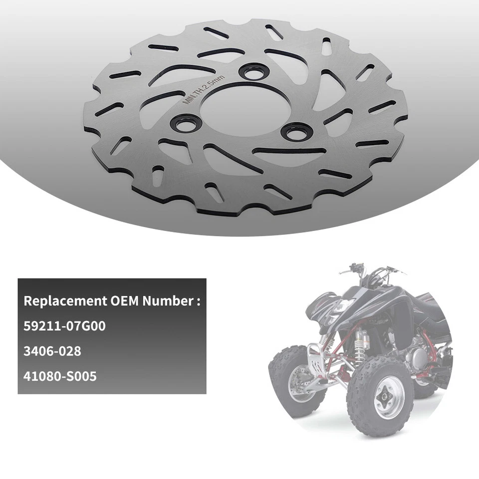 Rotores de disco de freno delanteros para Suzuki Quadsport LTZ 400 LTZ250 Quadracer 500 LT500R Foto 4 de 4
