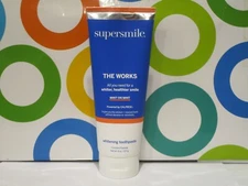 SUPERSMILE ~ THE WORKS WHITENING TOOTHPASTE ~ MINT ON MINT ~ 8 OZ