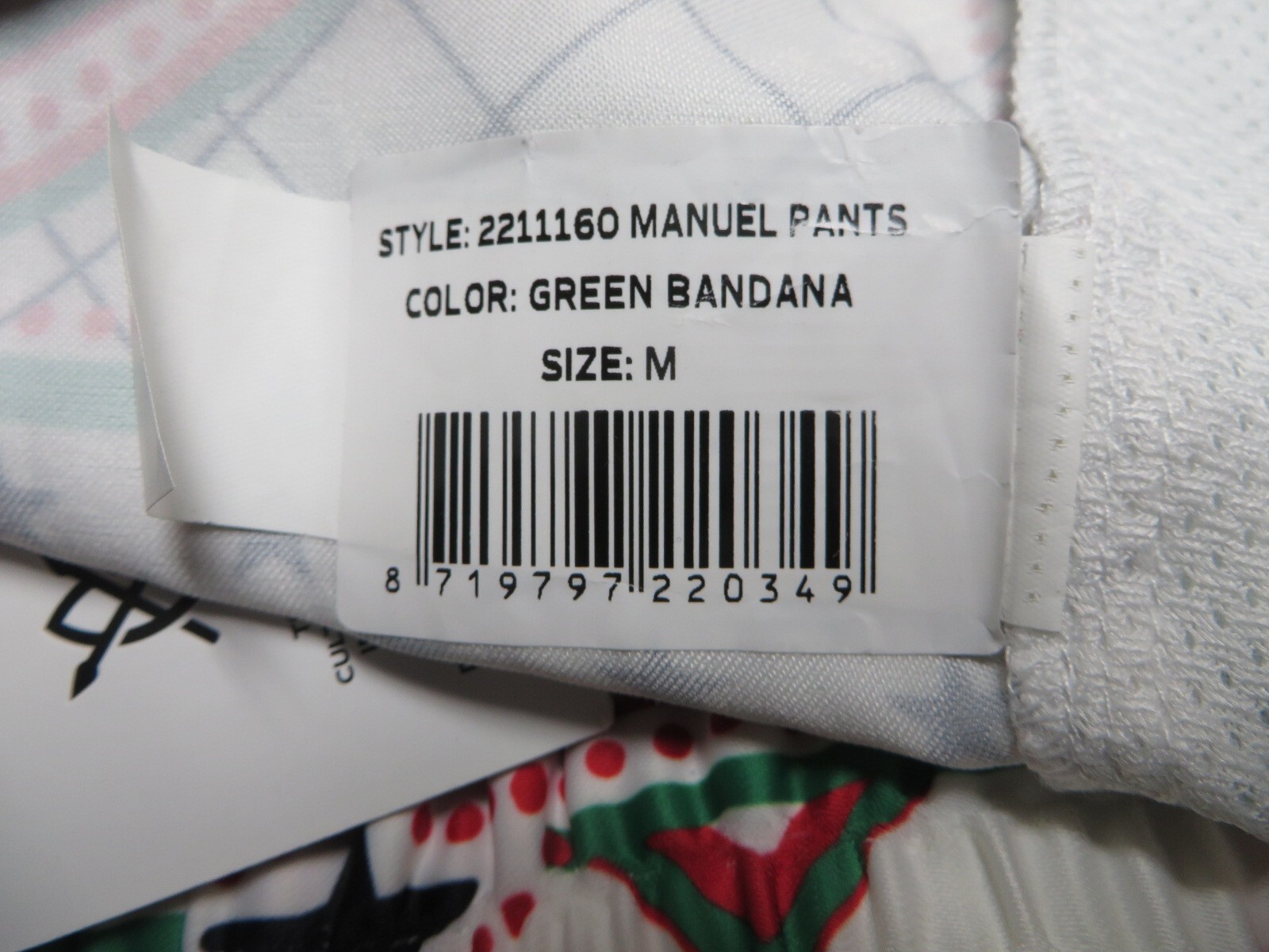 DAILY PAPER MANUEL  Green Bandana Print Pants  Jogger Medium  NWT image 5