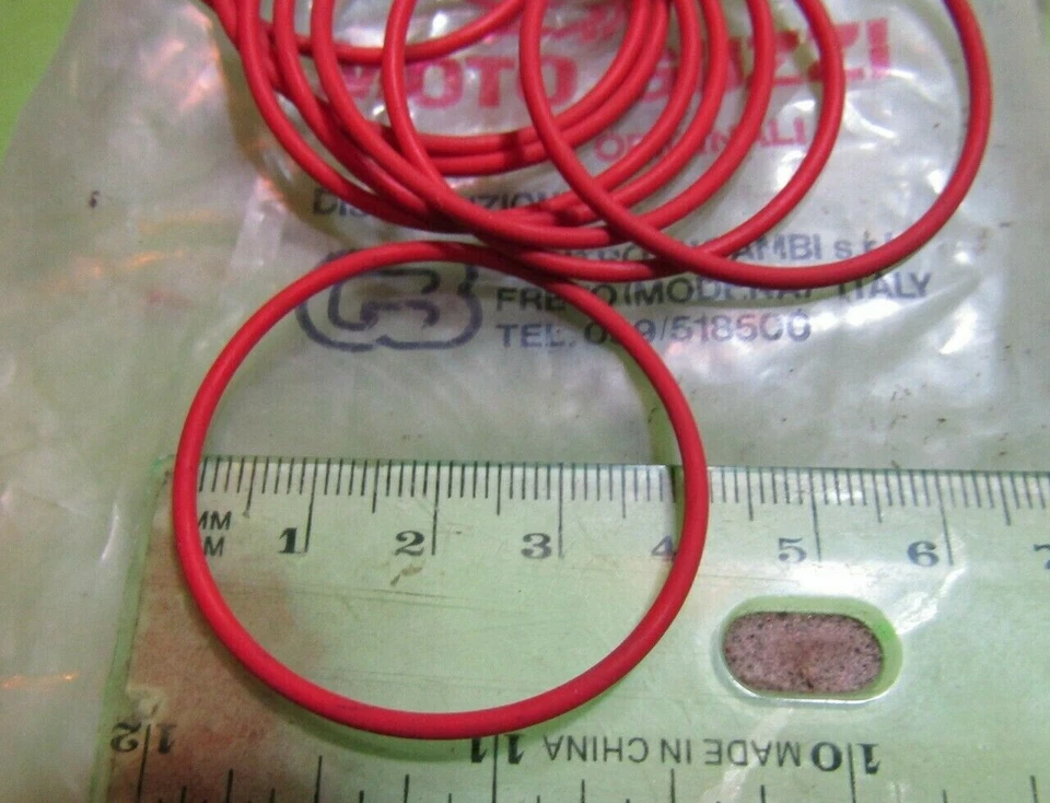 Lote de juntas tóricas grandes Benelli Moto Guzzi Ducati p/n 2513 NOS 9 unidades Foto 2 de 2