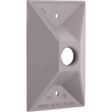 HUBBELL ELECTRIC 5186-0 Electrical Wp Lamp Holder Cover, 2.88 W x 4.63"D, Gray