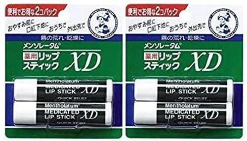 リップケア Mentholatum Medicated Lip Stick XD ROHTO Mentholatum MEDICATED LIP STICK XD balm 4pcs Heals Dry