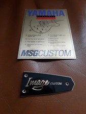 Yamaha MSG Image Custom Truss Rod Cover + Hang Tag rare vintage guitar case Candy