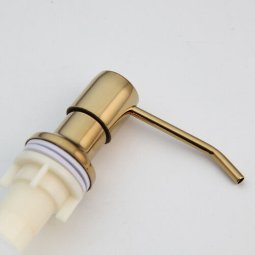 Soap Dispenser Golden Liquid Pump Bottle Stainless Steel Single Hole For Sink - Picture 8 of 10